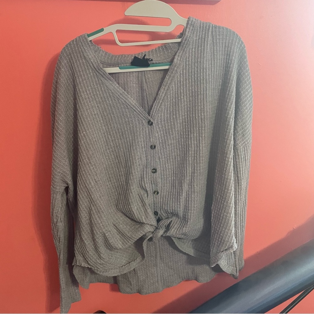 Tie up sweater